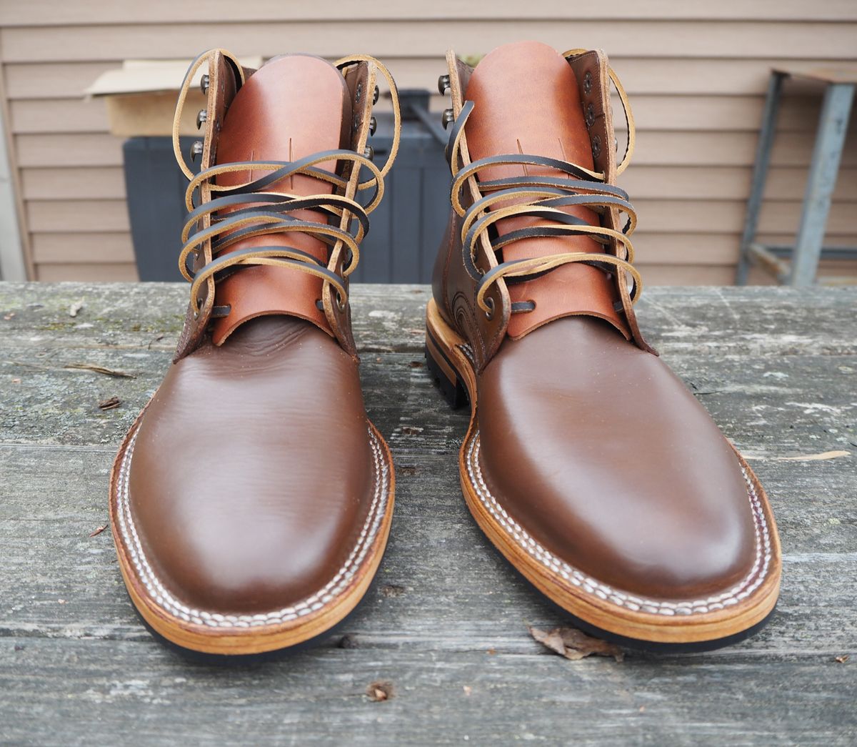 Photo by Themachinehasnobrain on September 27, 2025 of the Parkhurst The Allen in Italpel Veg Tan.