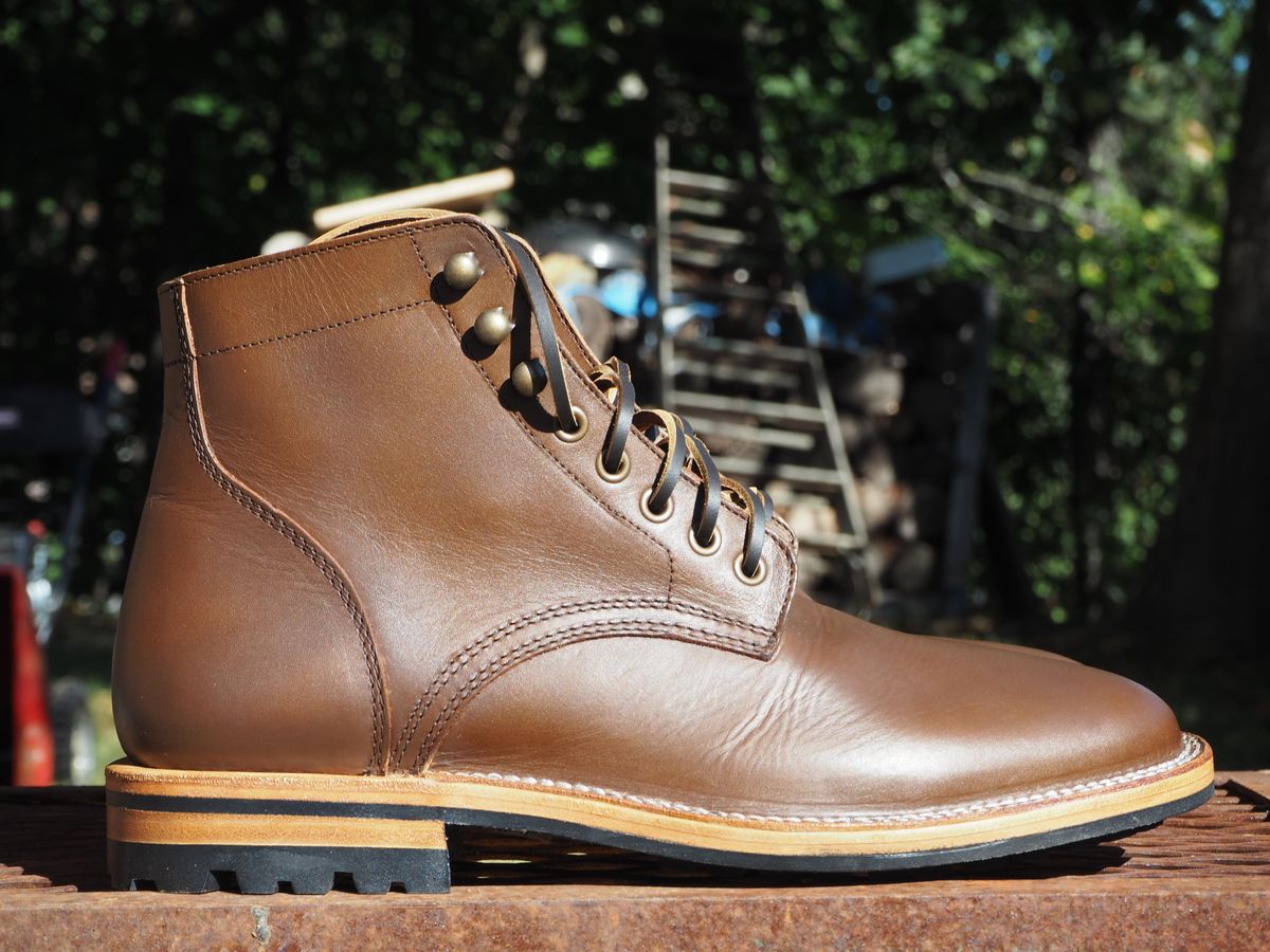 Photo by Themachinehasnobrain on October 1, 2025 of the Parkhurst The Allen in Italpel Veg Tan.