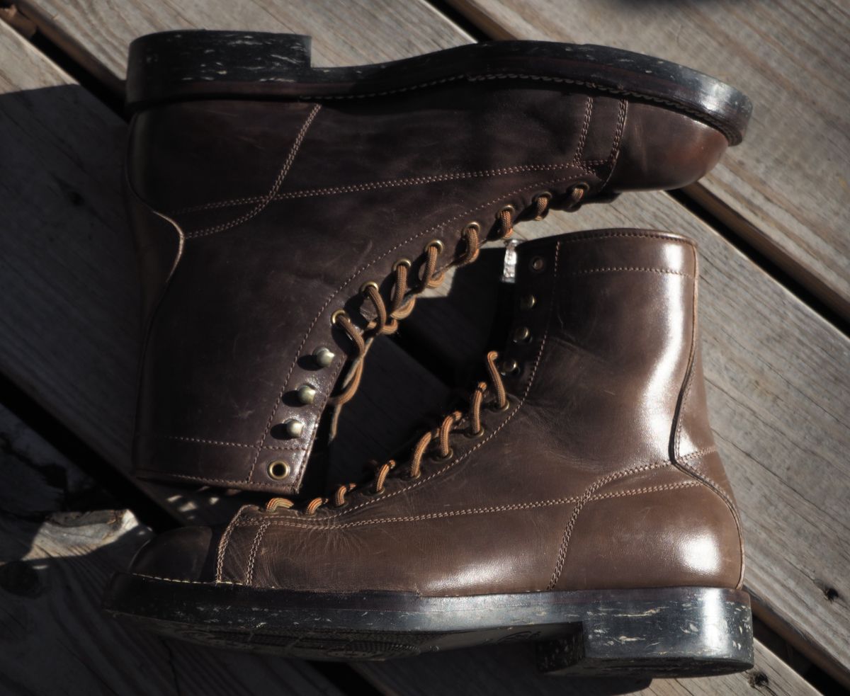 Photo by Themachinehasnobrain on November 2, 2025 of the Onderhoud LCV02 Monkey Boot in Maryam 1071 Horsebutt.