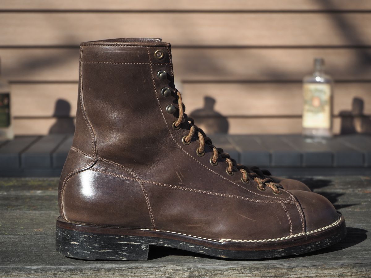 Photo by Themachinehasnobrain on November 2, 2025 of the Onderhoud LCV02 Monkey Boot in Maryam 1071 Horsebutt.