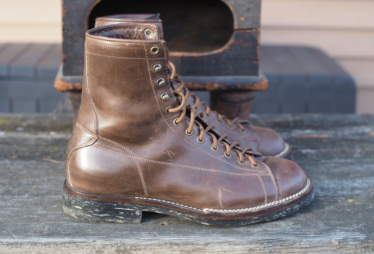 Photo by Themachinehasnobrain on December 1, 2025 of the Onderhoud LCV02 Monkey Boot in Maryam 1071 Horsebutt.