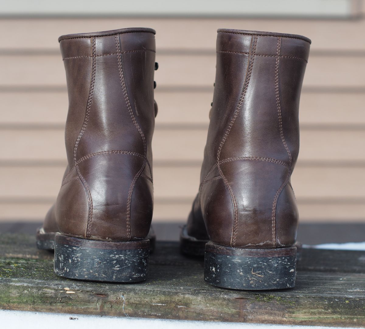 Photo by Themachinehasnobrain on January 4, 2026 of the Onderhoud LCV02 Monkey Boot in Maryam 1071 Horsebutt.