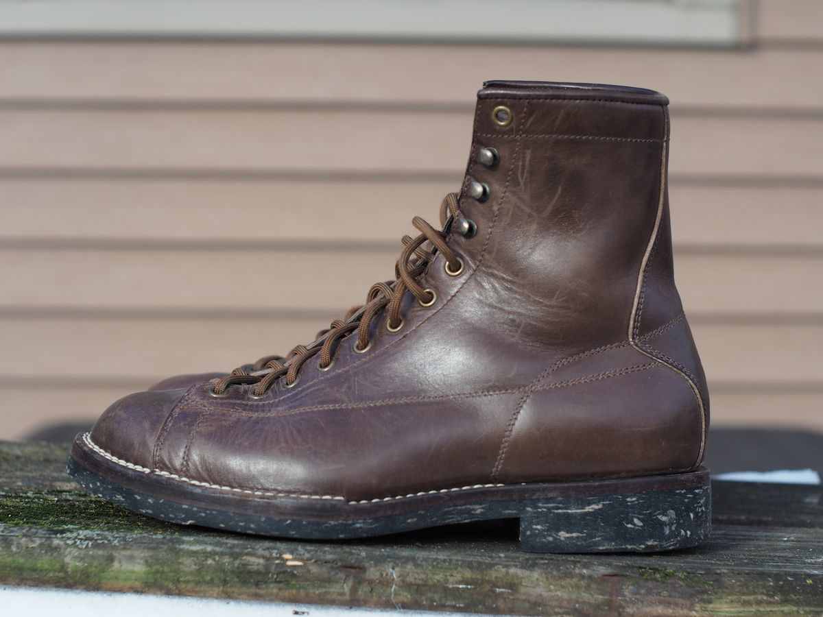 Photo by Themachinehasnobrain on January 4, 2026 of the Onderhoud LCV02 Monkey Boot in Maryam 1071 Horsebutt.