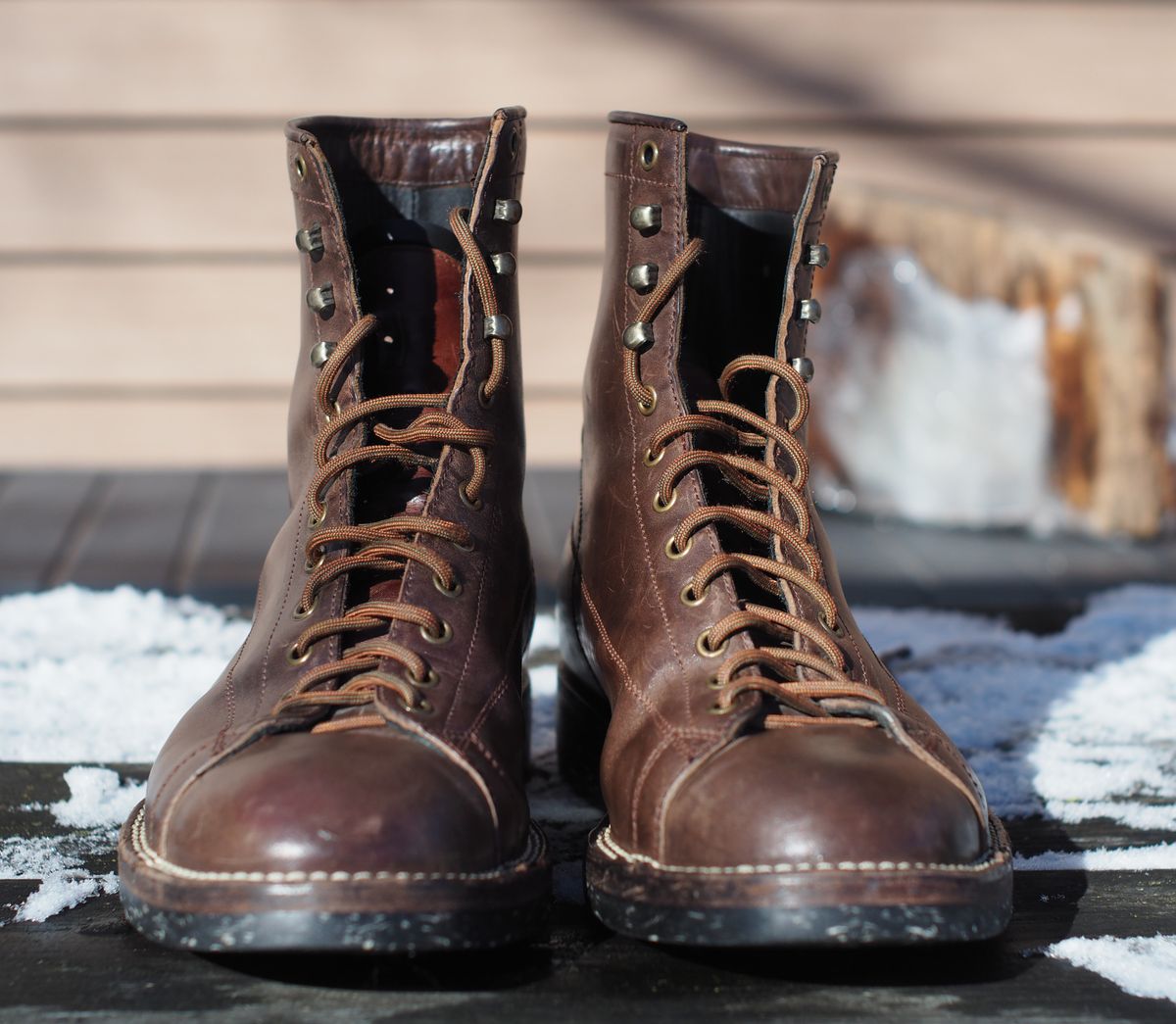 Photo by Themachinehasnobrain on February 2, 2026 of the Onderhoud LCV02 Monkey Boot in Maryam 1071 Horsebutt.