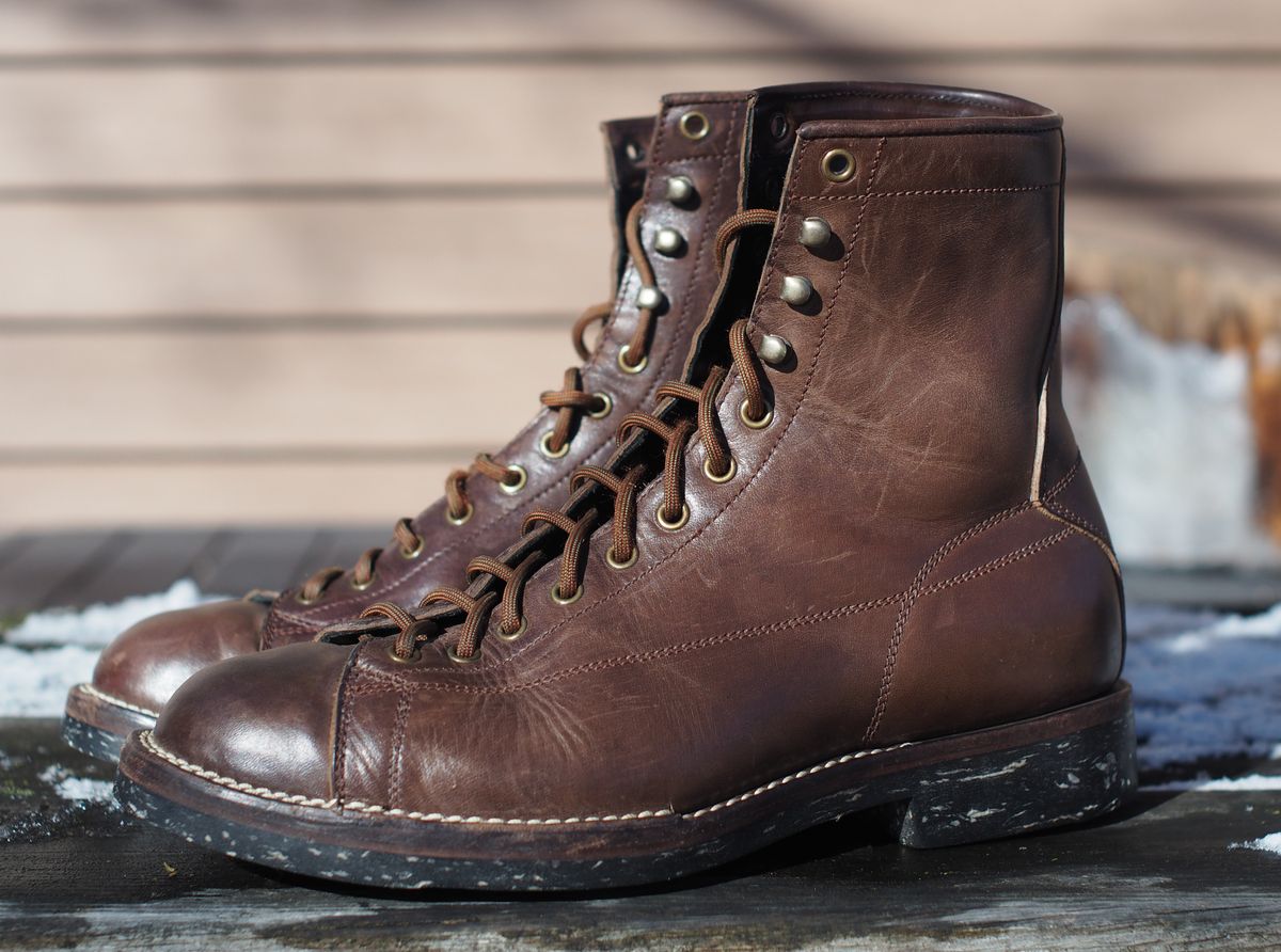 Photo by Themachinehasnobrain on February 2, 2026 of the Onderhoud LCV02 Monkey Boot in Maryam 1071 Horsebutt.