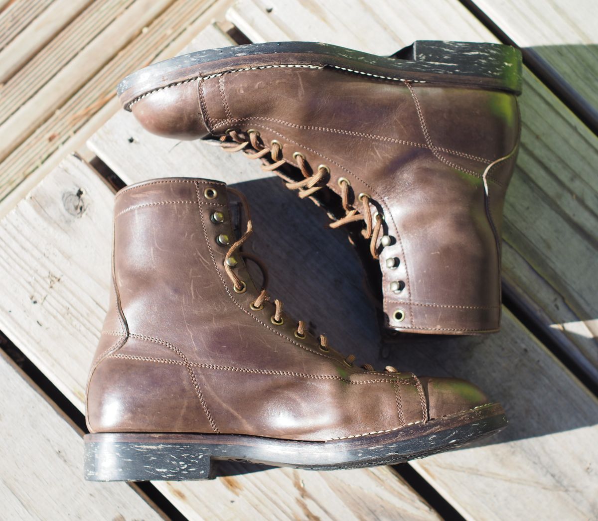 Photo by Themachinehasnobrain on February 2, 2026 of the Onderhoud LCV02 Monkey Boot in Maryam 1071 Horsebutt.