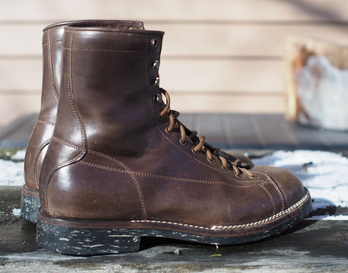 Photo by Themachinehasnobrain on February 2, 2026 of the Onderhoud LCV02 Monkey Boot in Maryam 1071 Horsebutt.