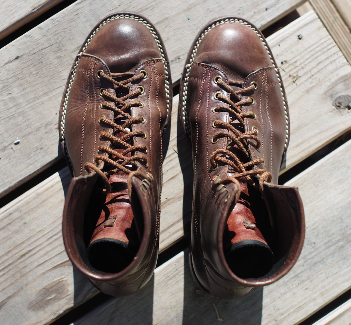 Photo by Themachinehasnobrain on February 2, 2026 of the Onderhoud LCV02 Monkey Boot in Maryam 1071 Horsebutt.