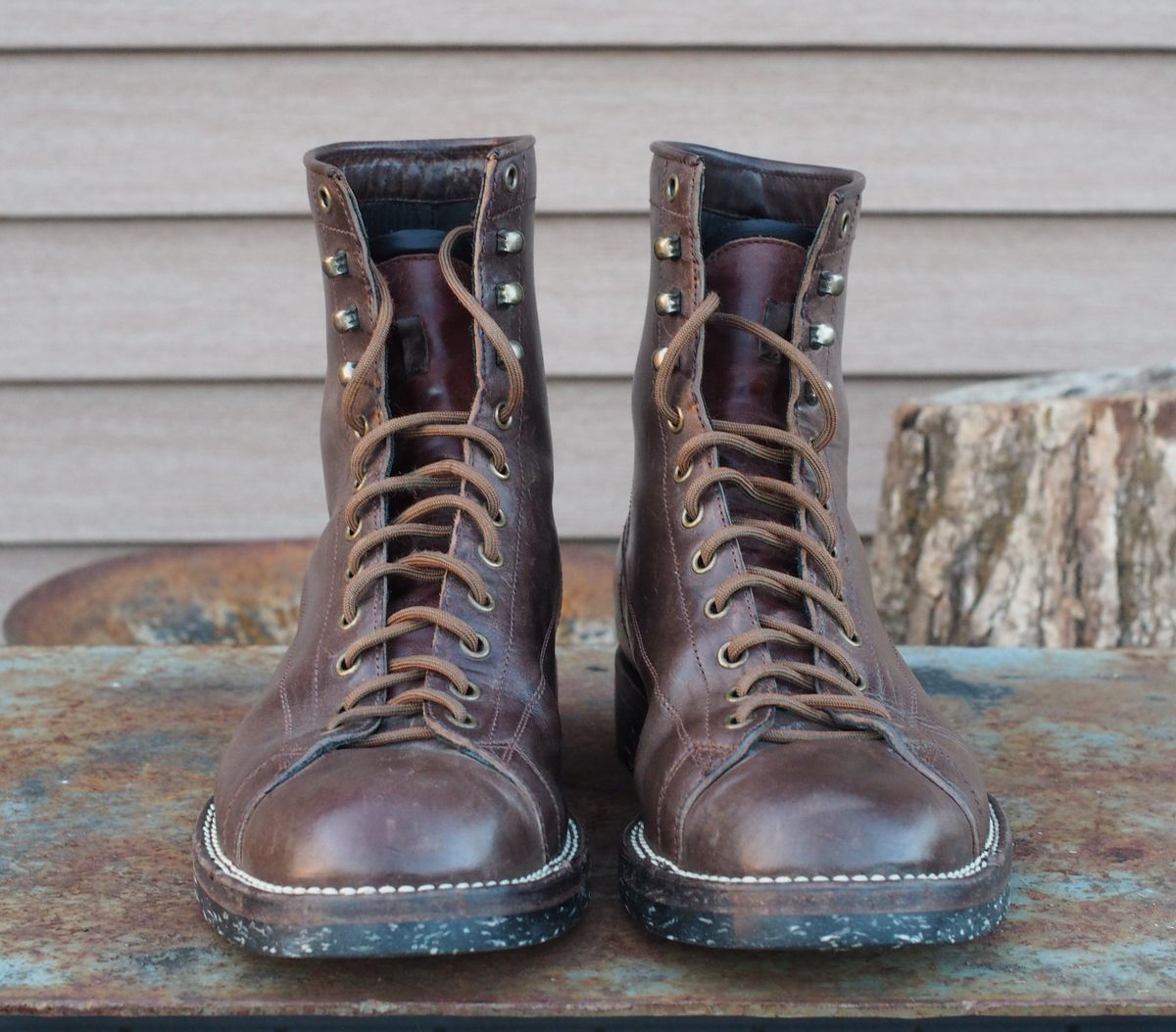 Photo by Themachinehasnobrain on February 28, 2026 of the Onderhoud LCV02 Monkey Boot in Maryam 1071 Horsebutt.