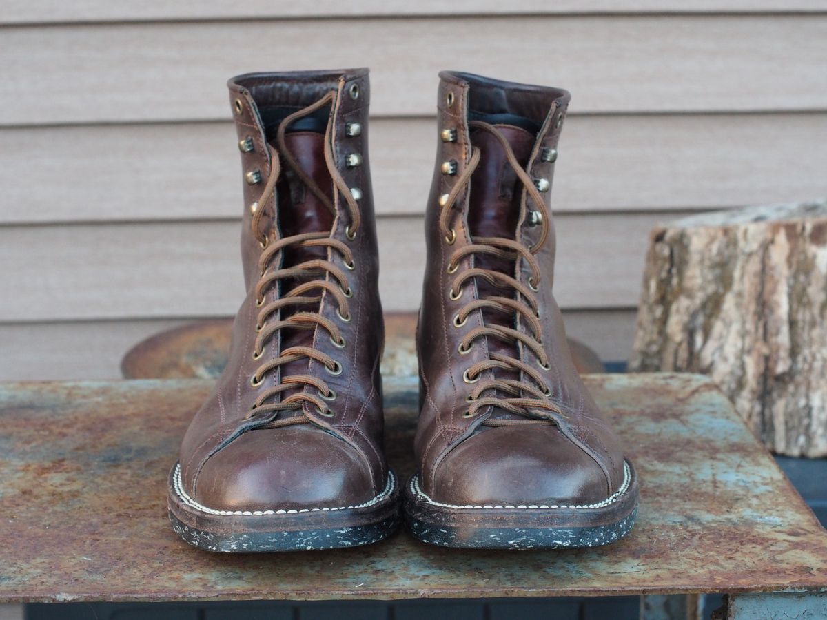 Photo by Themachinehasnobrain on February 28, 2026 of the Onderhoud LCV02 Monkey Boot in Maryam 1071 Horsebutt.