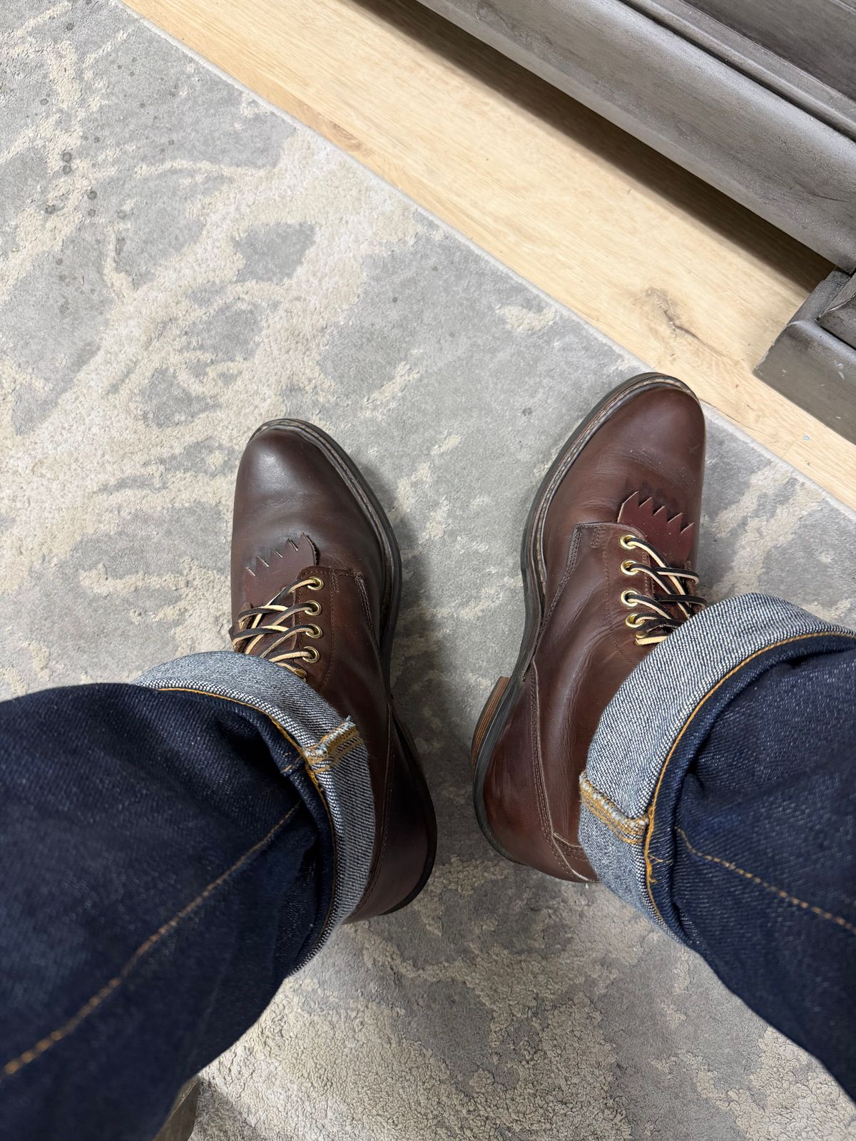 Photo by houstonml on January 6, 2026 of the Drew's Boots Packer in Brown Smooth.