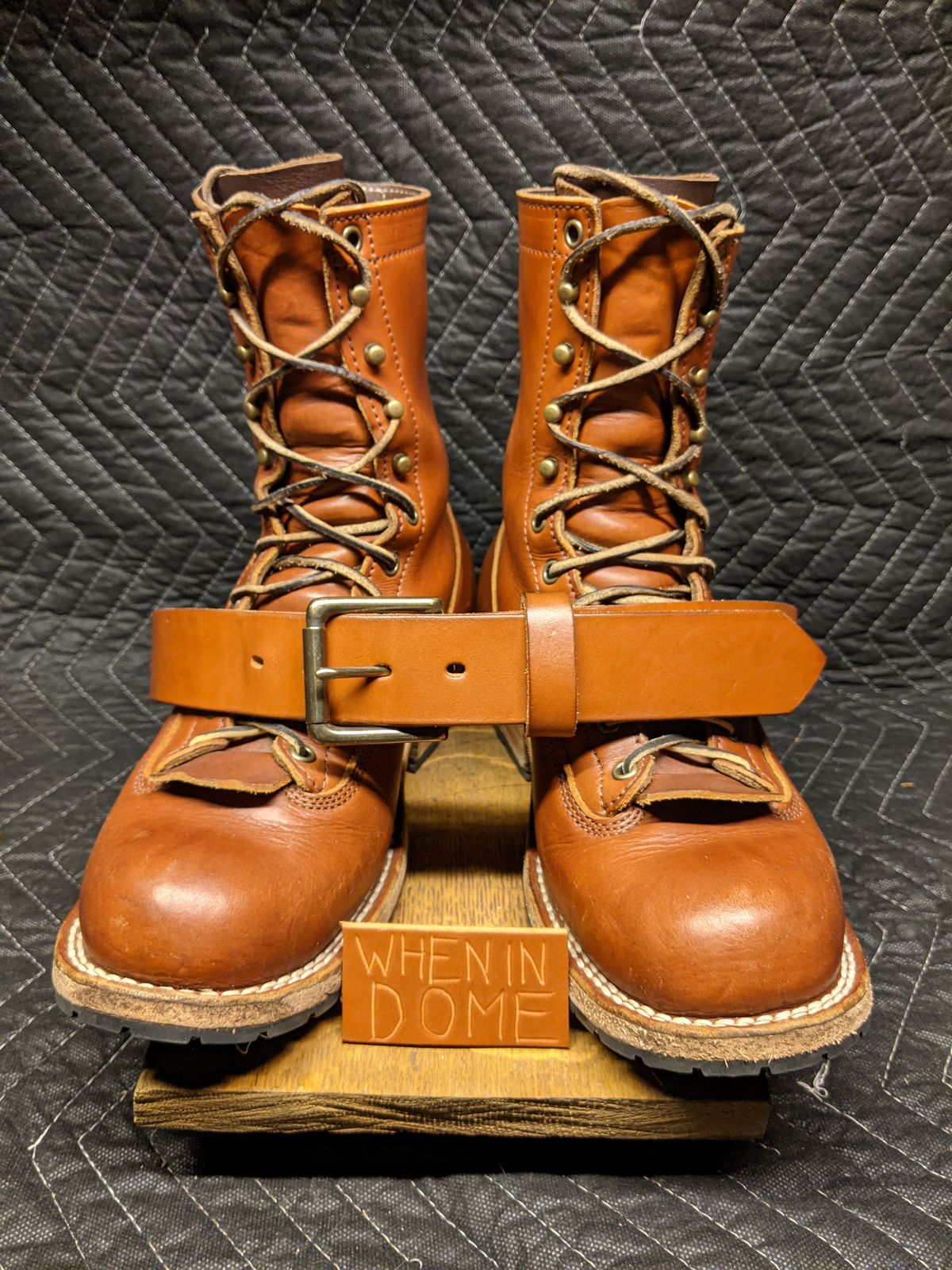 Photo by evsnova74 on November 1, 2024 of the Frank's Boots Front Range in Wickett & Craig Chestnut English Bridle.