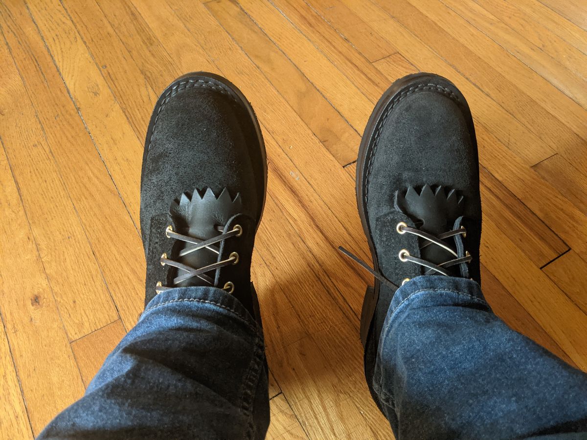 Photo by evsnova74 on September 28, 2023 of the Nicks Ranger in Seidel MaxSupport Black Roughout.