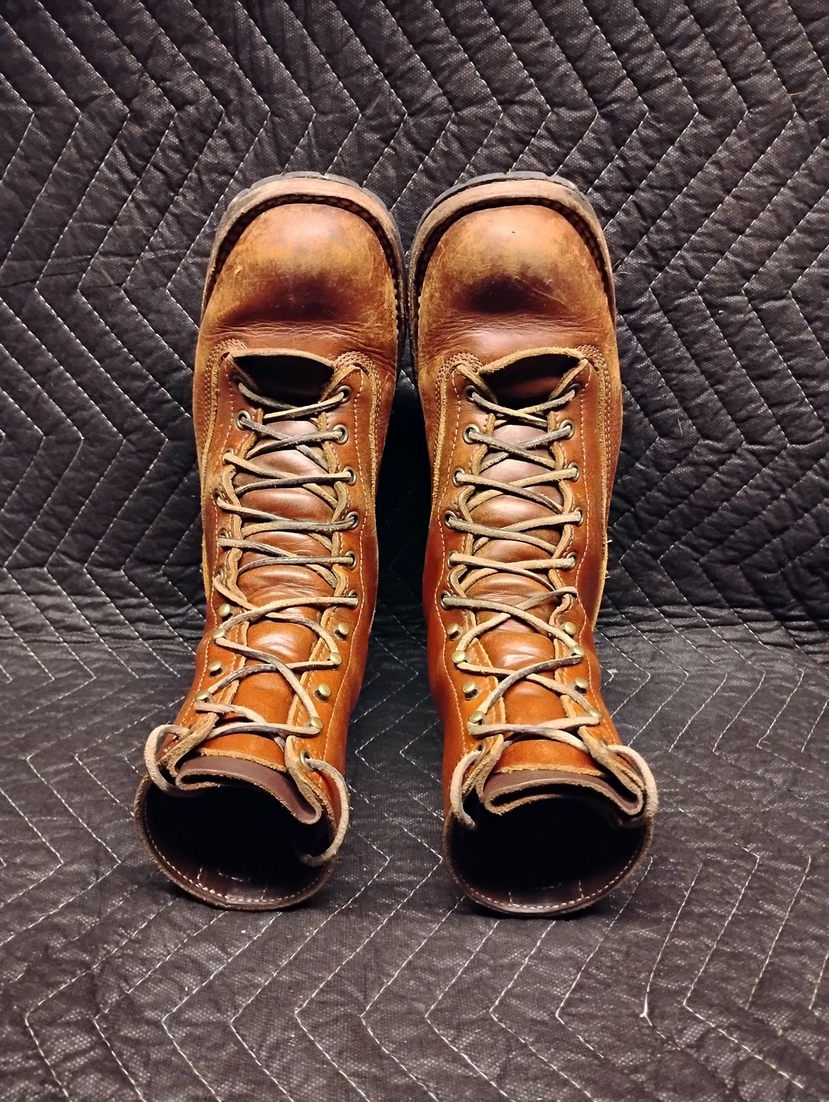 Photo by evsnova74 on January 1, 2026 of the Frank's Boots Front Range in Wickett & Craig Chestnut English Bridle.