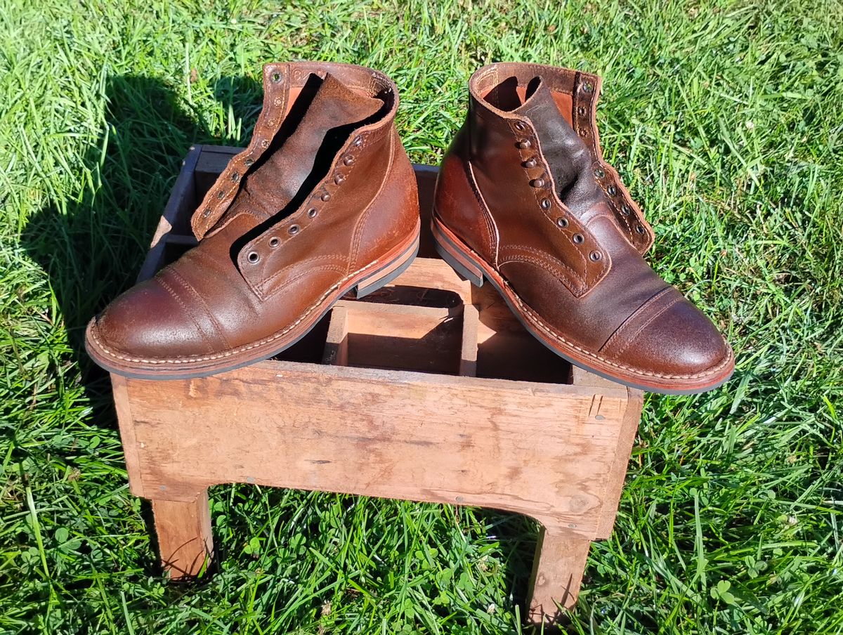 Photo by evsnova74 on August 24, 2025 of the White's MP-M1TC in Horween Cinnamon Waxed Flesh.