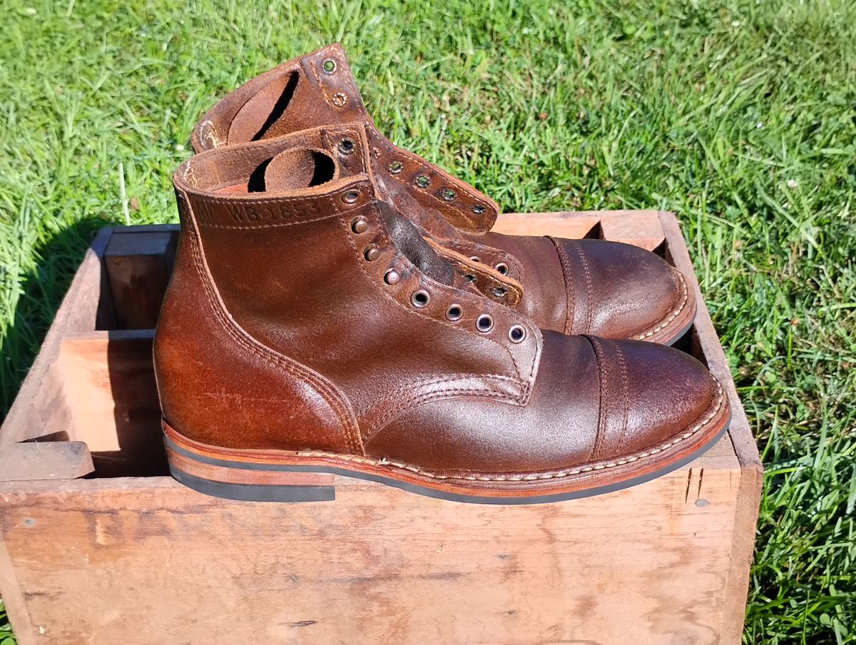 Photo by evsnova74 on August 24, 2025 of the White's MP-M1TC in Horween Cinnamon Waxed Flesh.