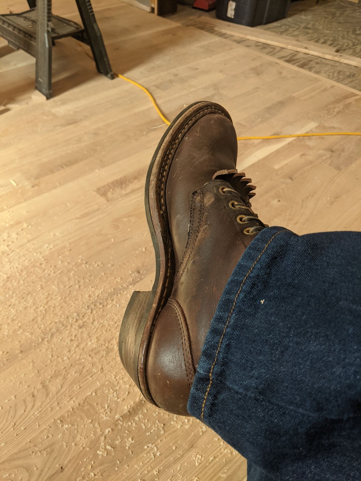 Photo by evsnova74 on August 22, 2025 of the White's Packer in Seidel Brown Oil Tan.