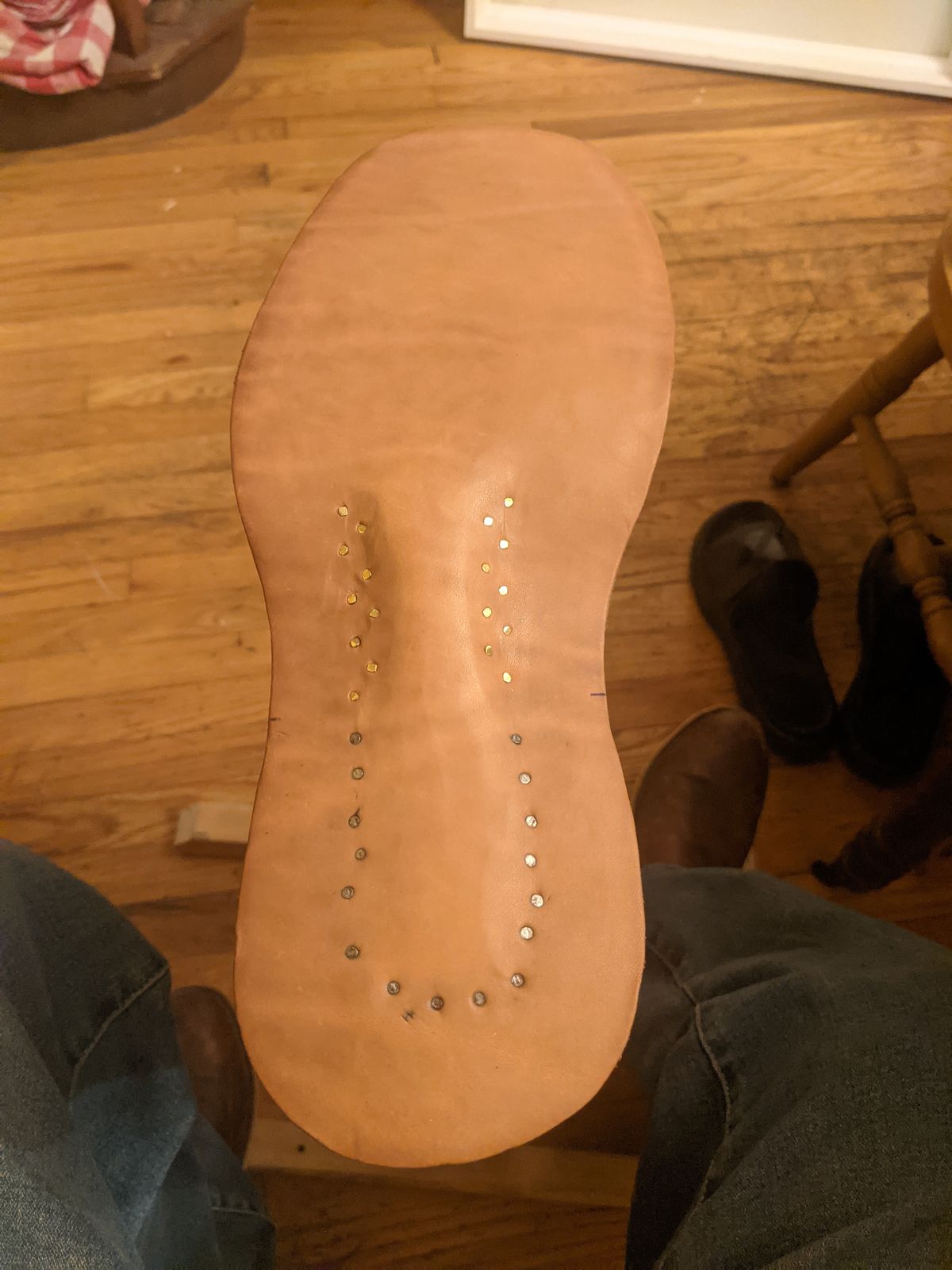 Photo by evsnova74 on October 14, 2025 of the Self-Made Custom Model in S.B. Foot Itasca Chestnut.