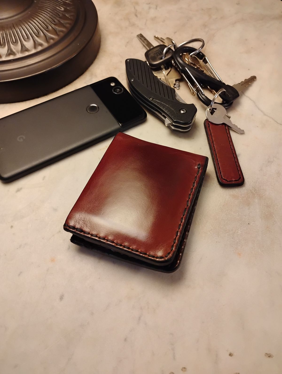 Photo by evsnova74 on December 2, 2025 of the Self-Made Wallet in Maryam Macchiato TPR Horsebutt.