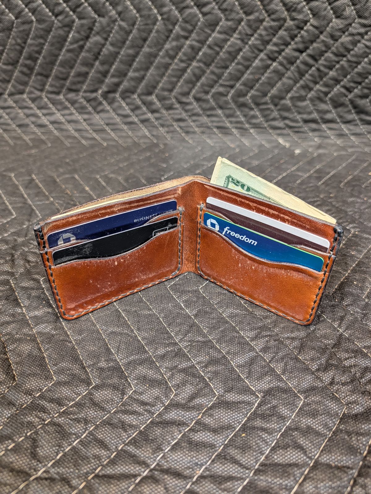 Photo by evsnova74 on April 3, 2026 of the Self-Made Wallet in Maryam Macchiato TPR Horsebutt.