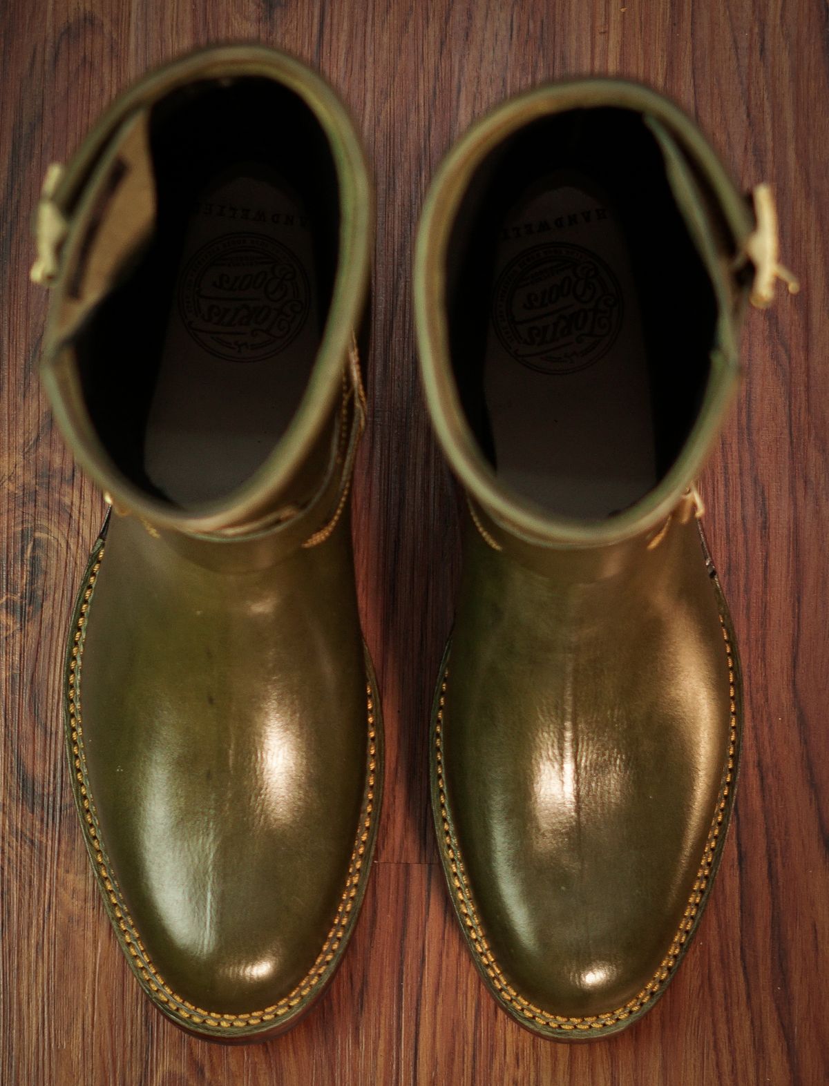 Photo by ohherewego on October 4, 2025 of the Fortis Boots Tapak 2.0 Engineer Boots in Indonesian Olive Pullup.