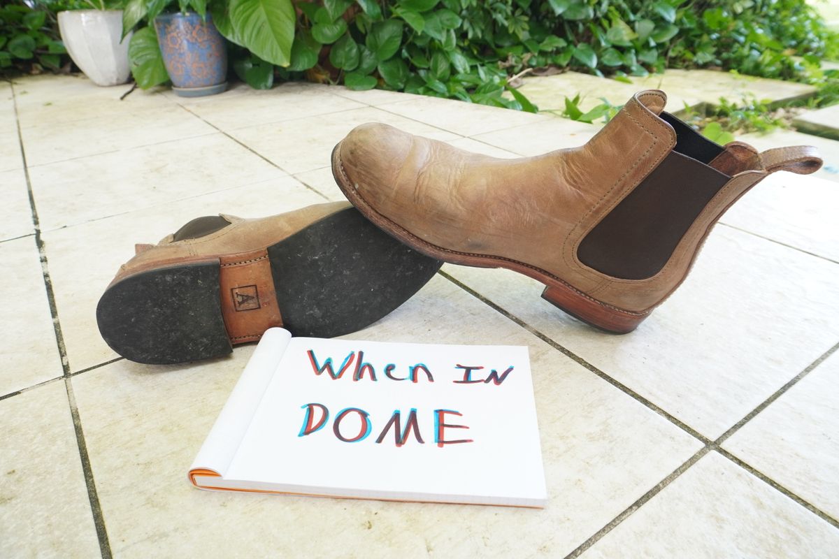 Photo by denimwatchesboots on November 4, 2024 of the Adelante Mendoza in Desert Full Grain.