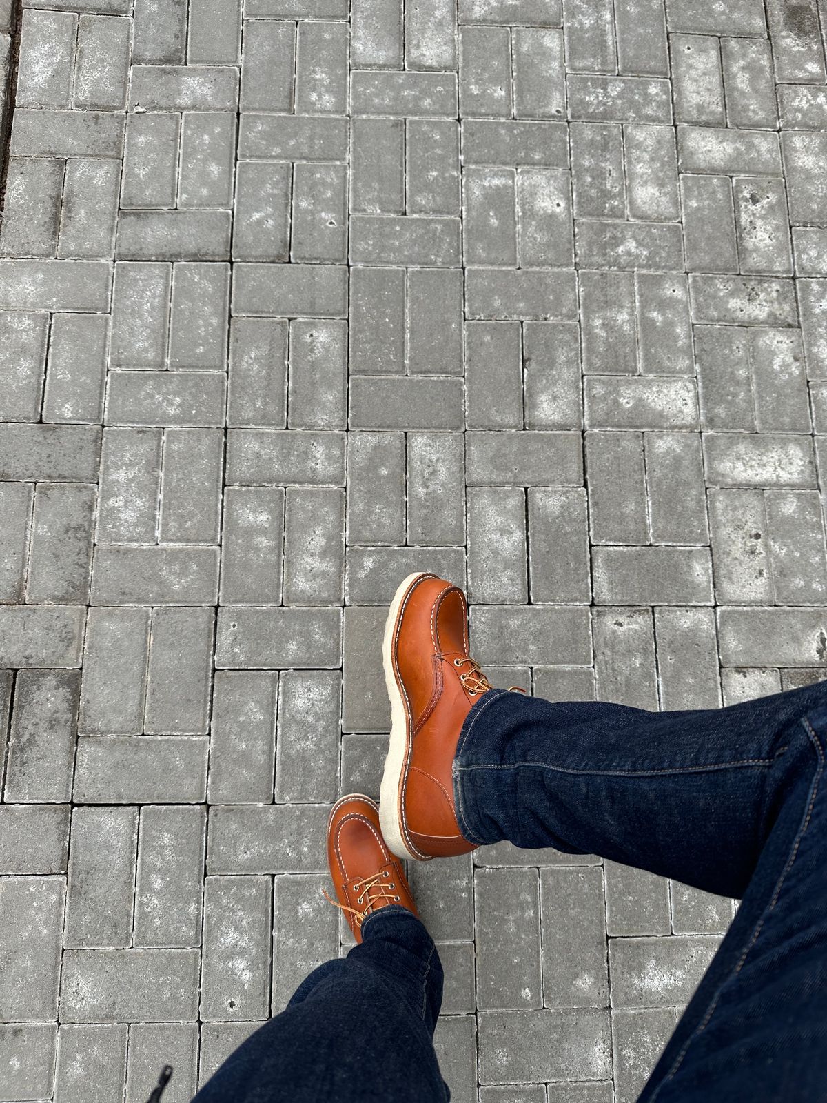 Photo by architectleather on July 20, 2023 of the Red Wing 6-Inch Classic Moc in S.B. Foot Oro-Harness.