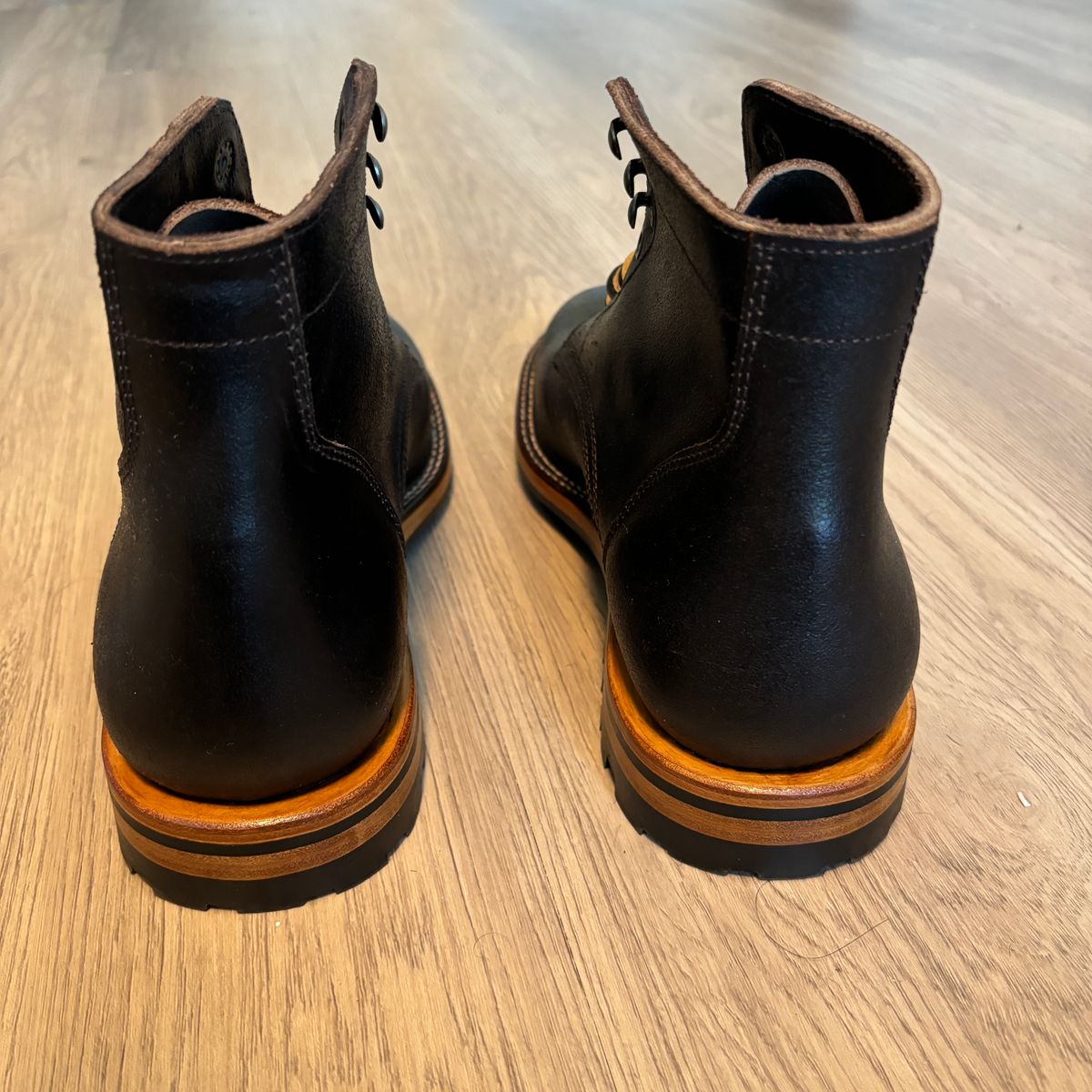 Photo by jeff on October 1, 2024 of the Parkhurst The Allen in Horween Brown Waxed Flesh.