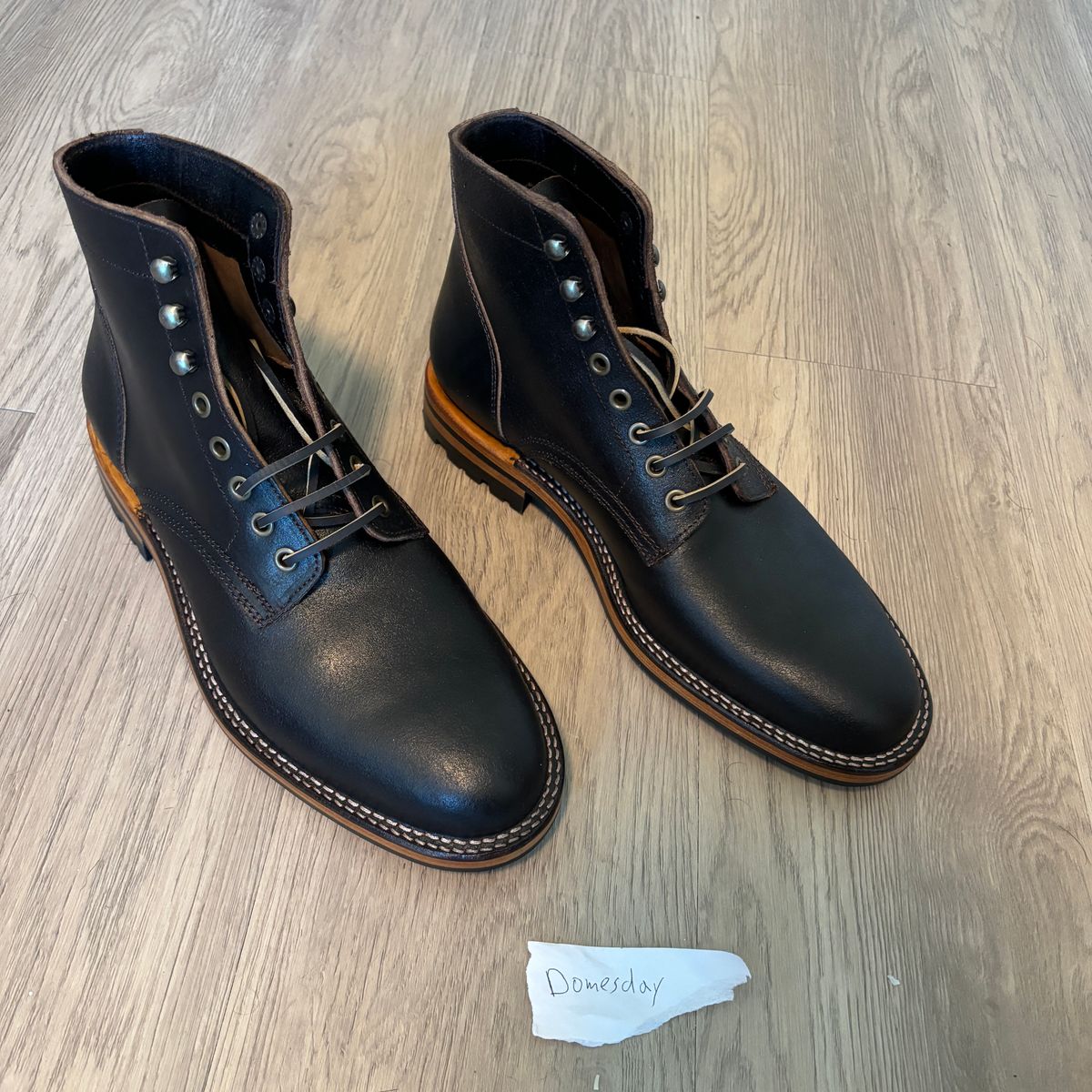Photo by jeff on October 1, 2024 of the Parkhurst The Allen in Horween Brown Waxed Flesh.