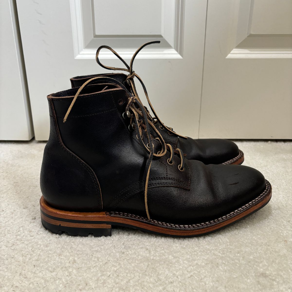 Photo by jeff on November 4, 2024 of the Parkhurst The Allen in Horween Brown Waxed Flesh.