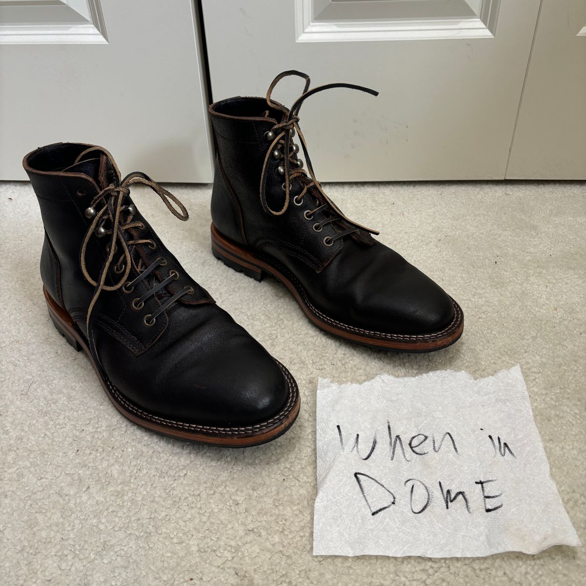 Photo by jeff on November 4, 2024 of the Parkhurst The Allen in Horween Brown Waxed Flesh.