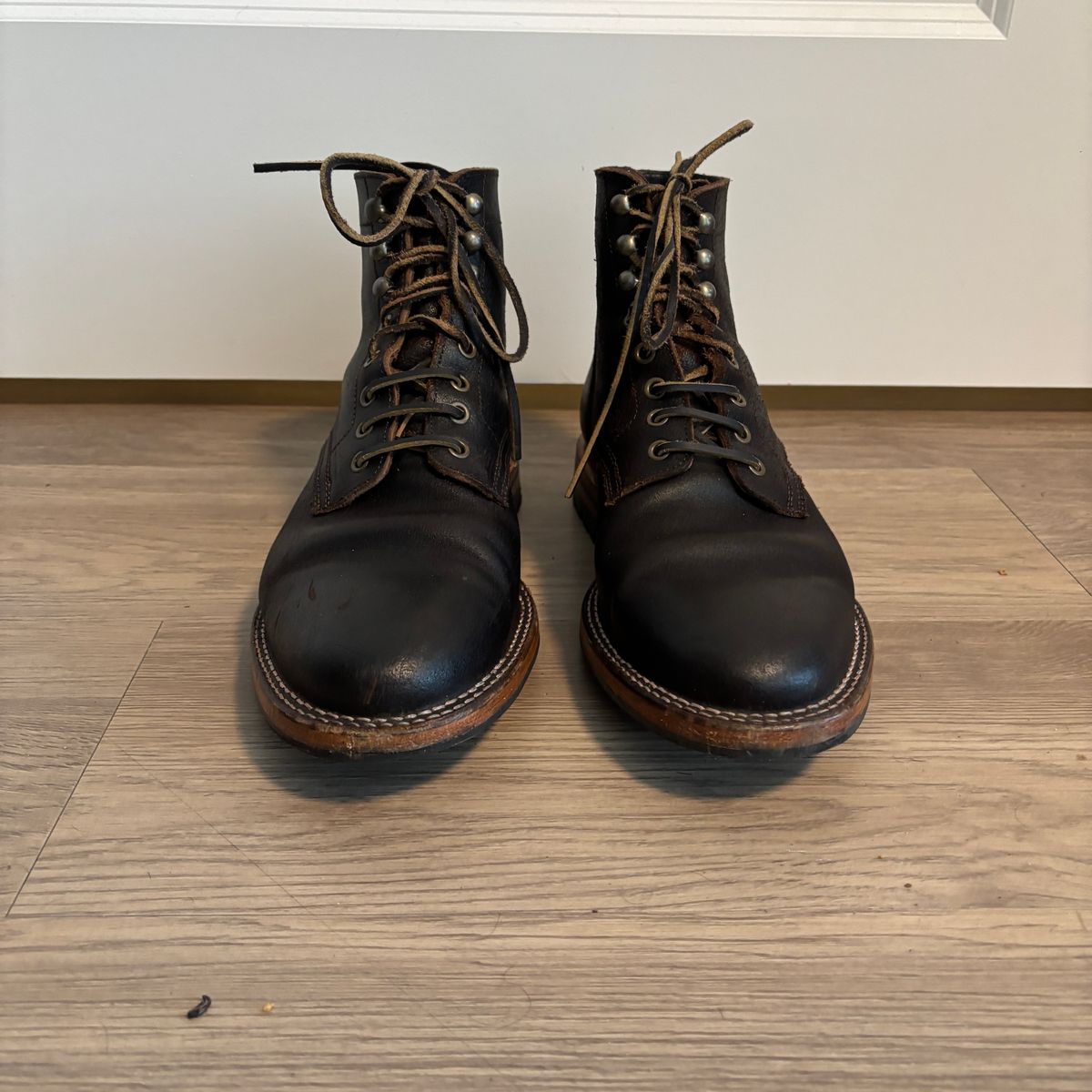 Photo by jeff on February 4, 2025 of the Parkhurst The Allen in Horween Brown Waxed Flesh.