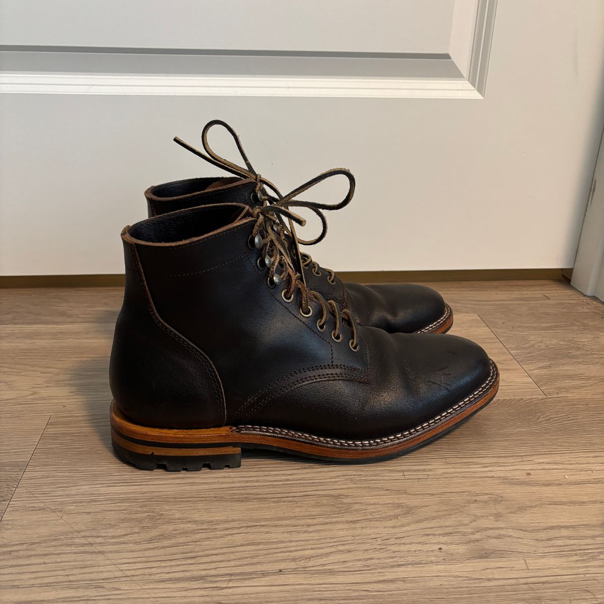 Photo by jeff on February 4, 2025 of the Parkhurst The Allen in Horween Brown Waxed Flesh.