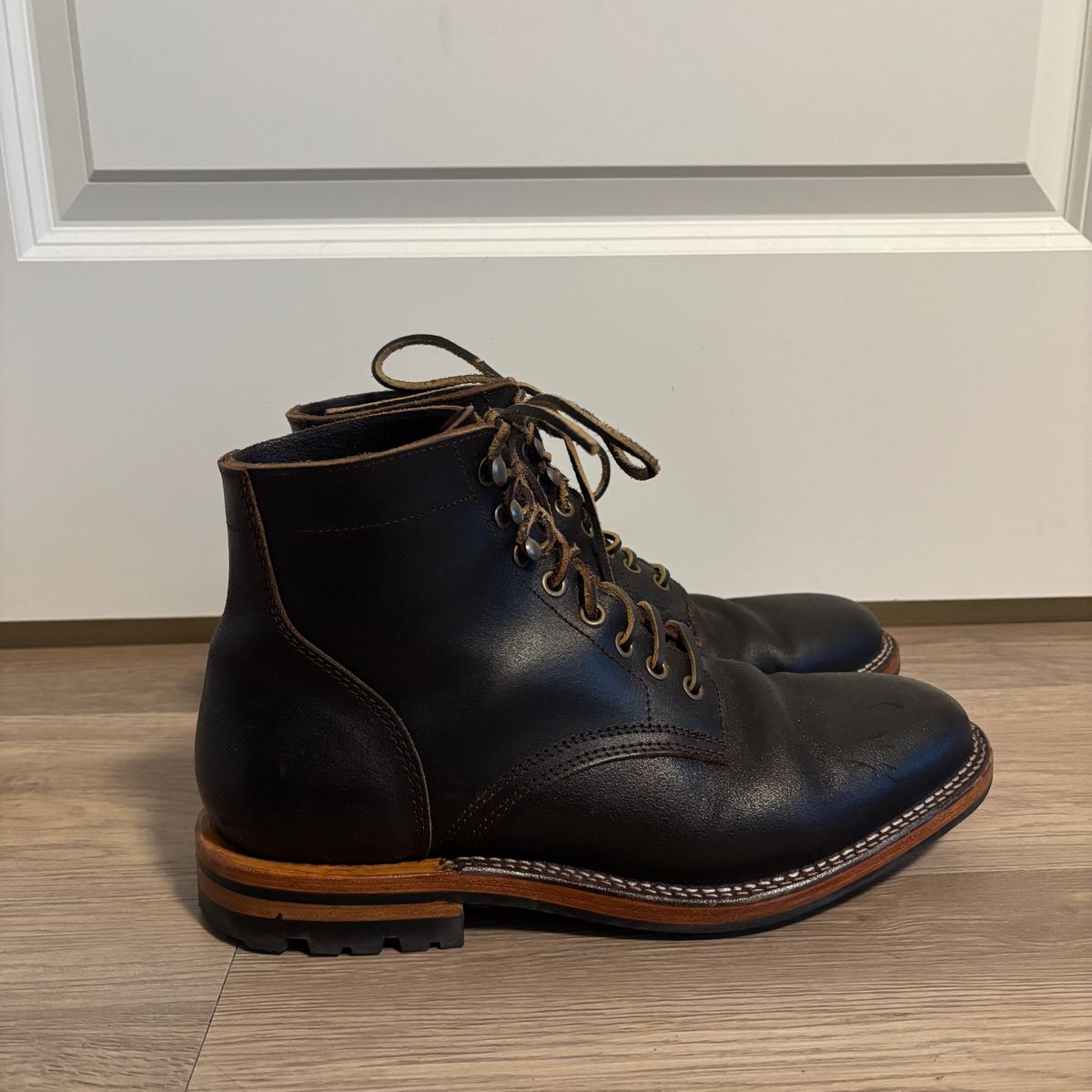 Photo by jeff on March 6, 2025 of the Parkhurst The Allen in Horween Brown Waxed Flesh.