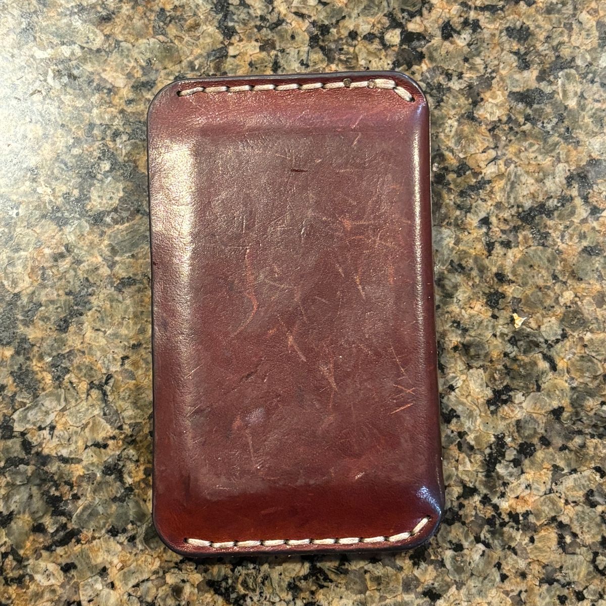 Photo by jeff on November 18, 2024 of the Rose Anvil SBB Wallet in Wickett & Craig Light Brown Veg Tan.