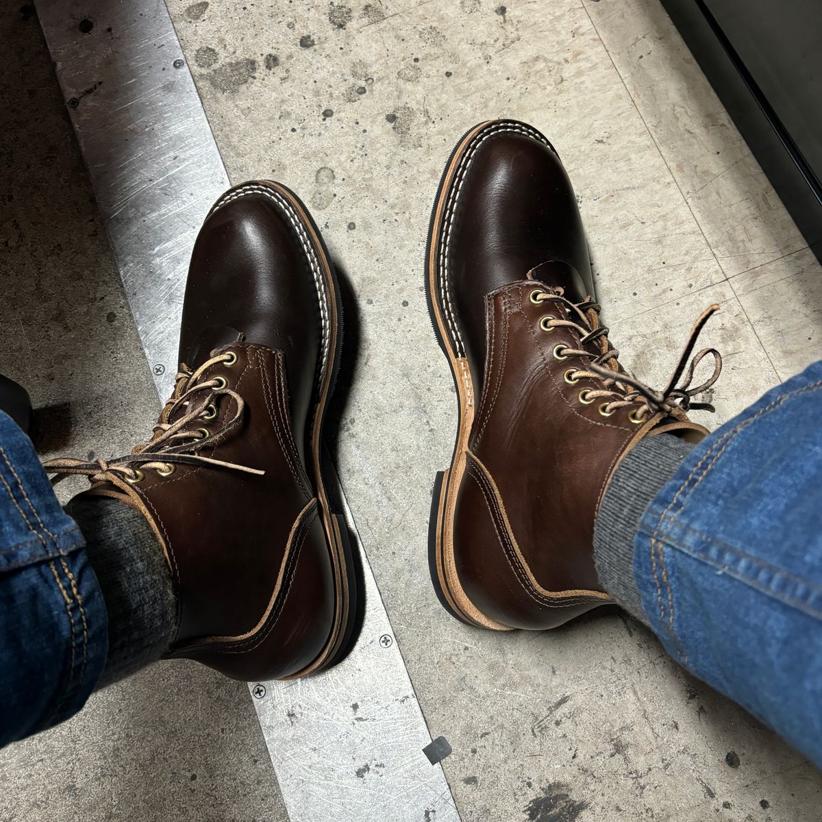 Photo by jeff on July 25, 2024 of the Nicks Maxwell in Horween Brown Chromexcel.