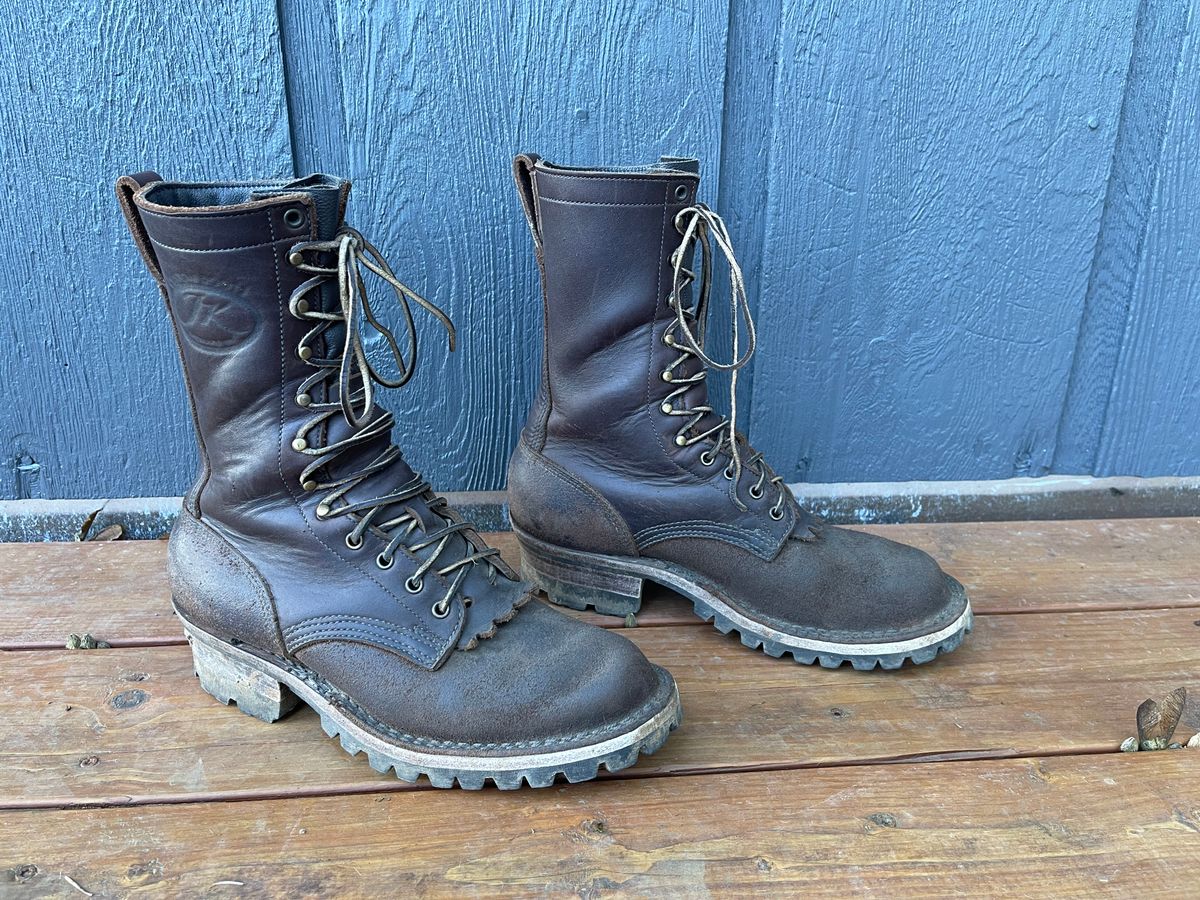 Photo by questrel on December 31, 2025 of the JK Boots Superduty in Brown Cowhide.