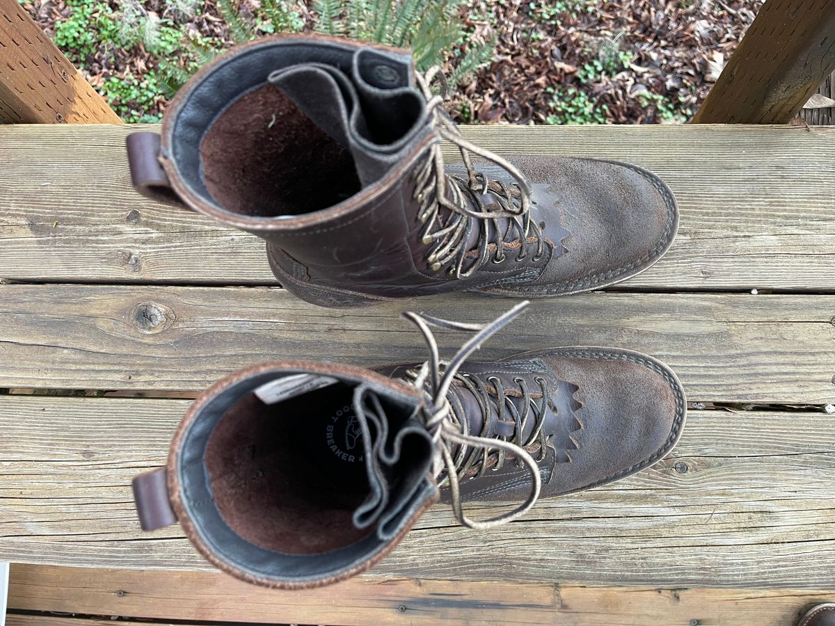 Photo by questrel on February 5, 2026 of the JK Boots Superduty in Brown Cowhide.