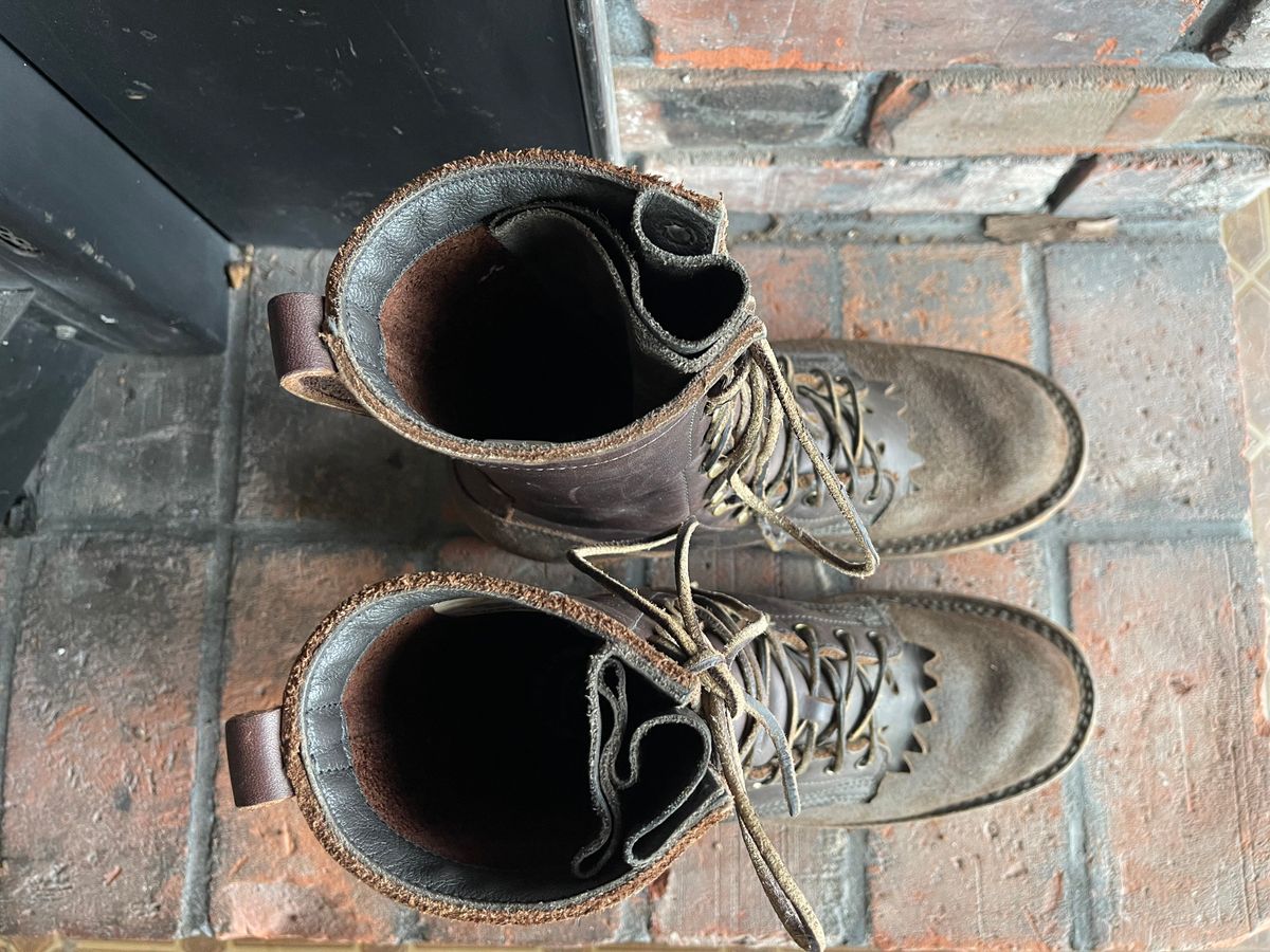 Photo by questrel on March 4, 2026 of the JK Boots Superduty in Brown Cowhide.