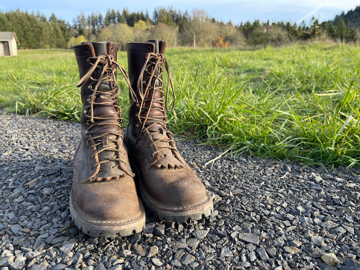 Photo by questrel on April 5, 2026 of the JK Boots Superduty in Brown Cowhide.