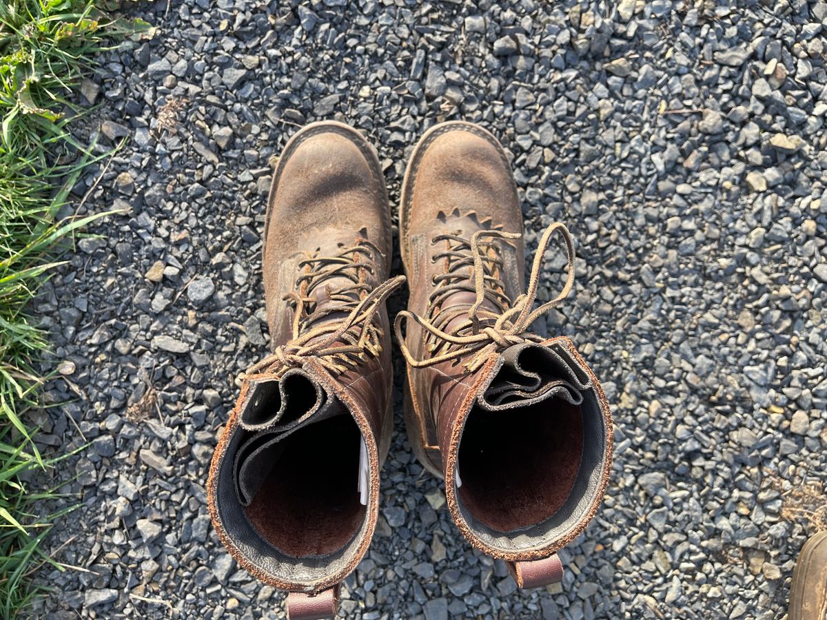 Photo by questrel on April 5, 2026 of the JK Boots Superduty in Brown Cowhide.