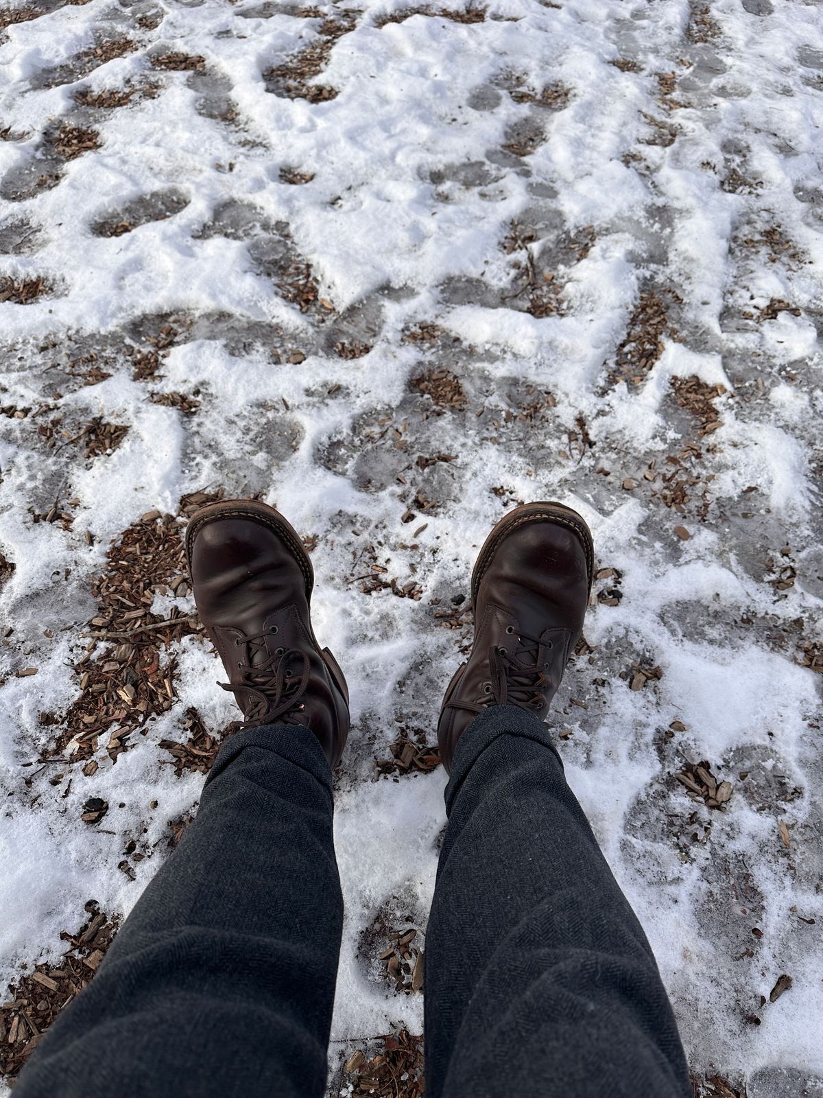 Photo by svenbass on January 24, 2026 of the White's Semi-Dress in Horween Brown Chromexcel Horsehide.