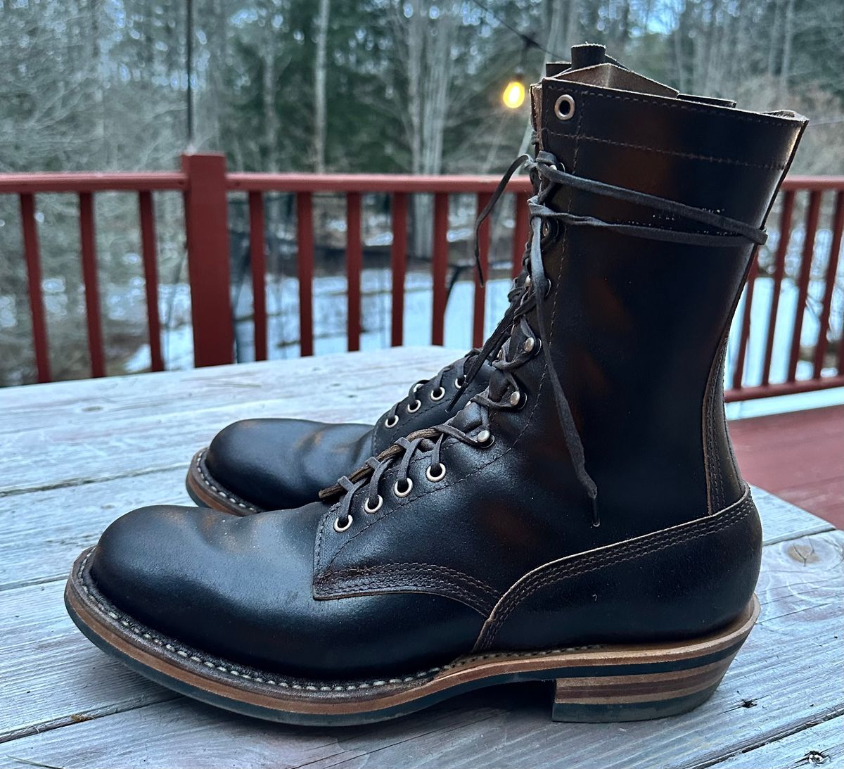 Photo by nikljam on March 13, 2026 of the White's Smokejumper in Horween Dark Brown Waxed Flesh.