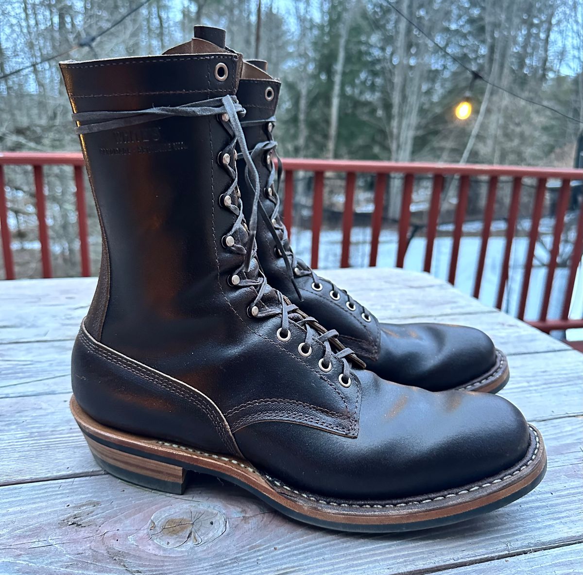 Photo by nikljam on March 13, 2026 of the White's Smokejumper in Horween Dark Brown Waxed Flesh.