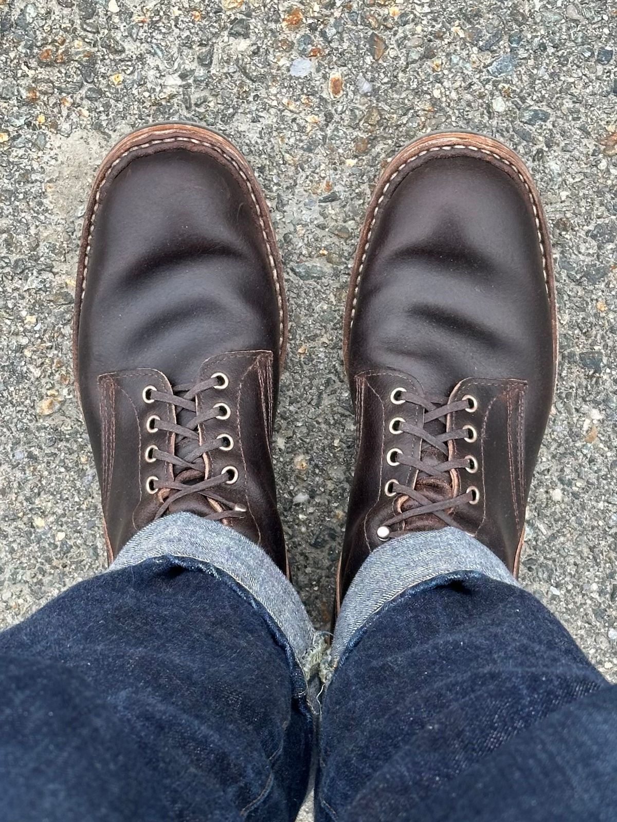 Photo by nikljam on March 20, 2026 of the White's Smokejumper in Horween Dark Brown Waxed Flesh.