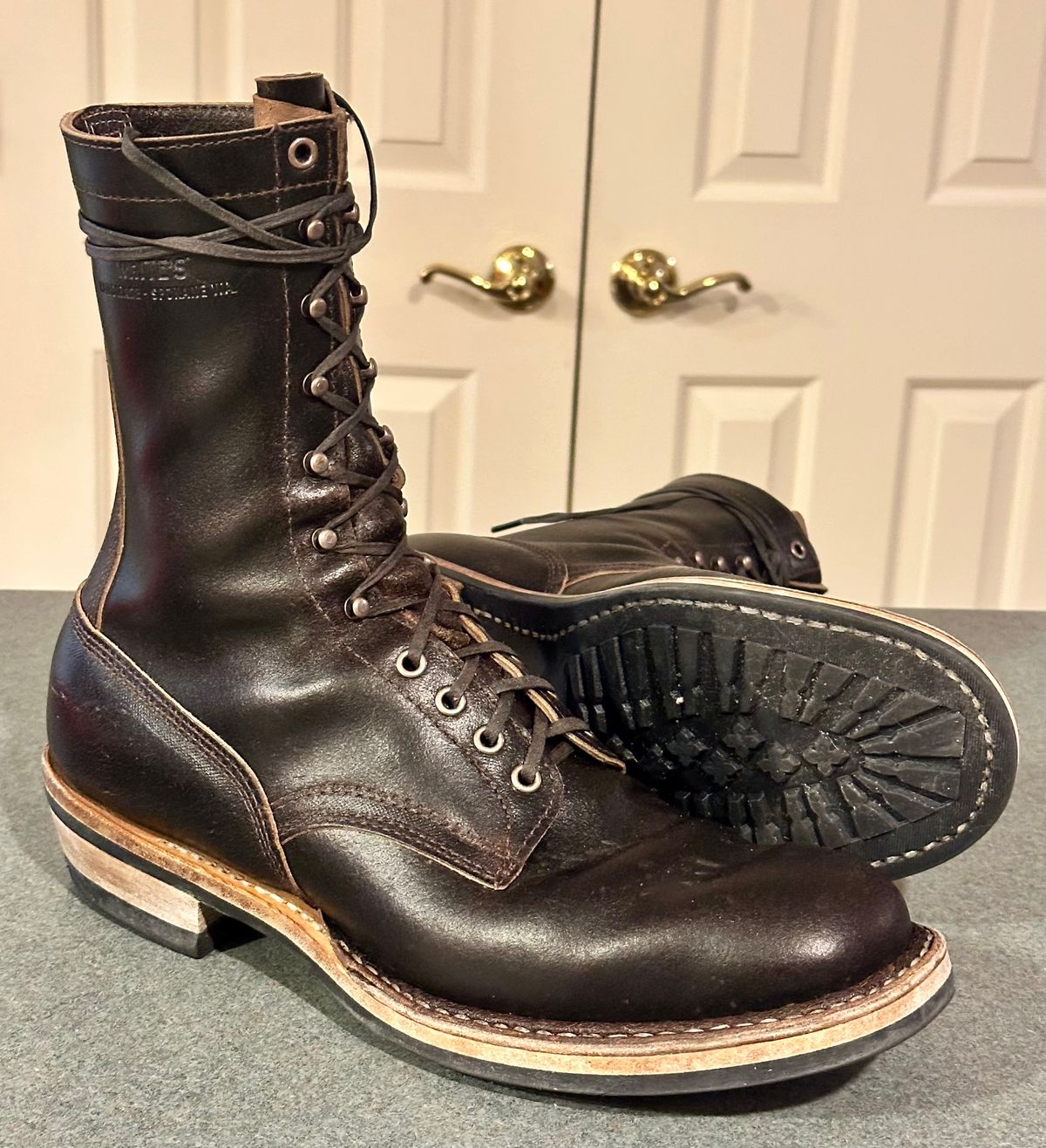 Photo by nikljam on March 24, 2026 of the White's Smokejumper in Horween Dark Brown Waxed Flesh.