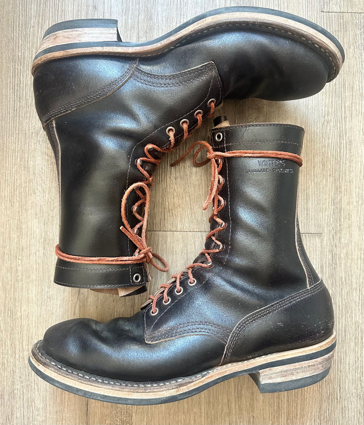 Photo by nikljam on April 21, 2026 of the White's Smokejumper in Horween Dark Brown Waxed Flesh.