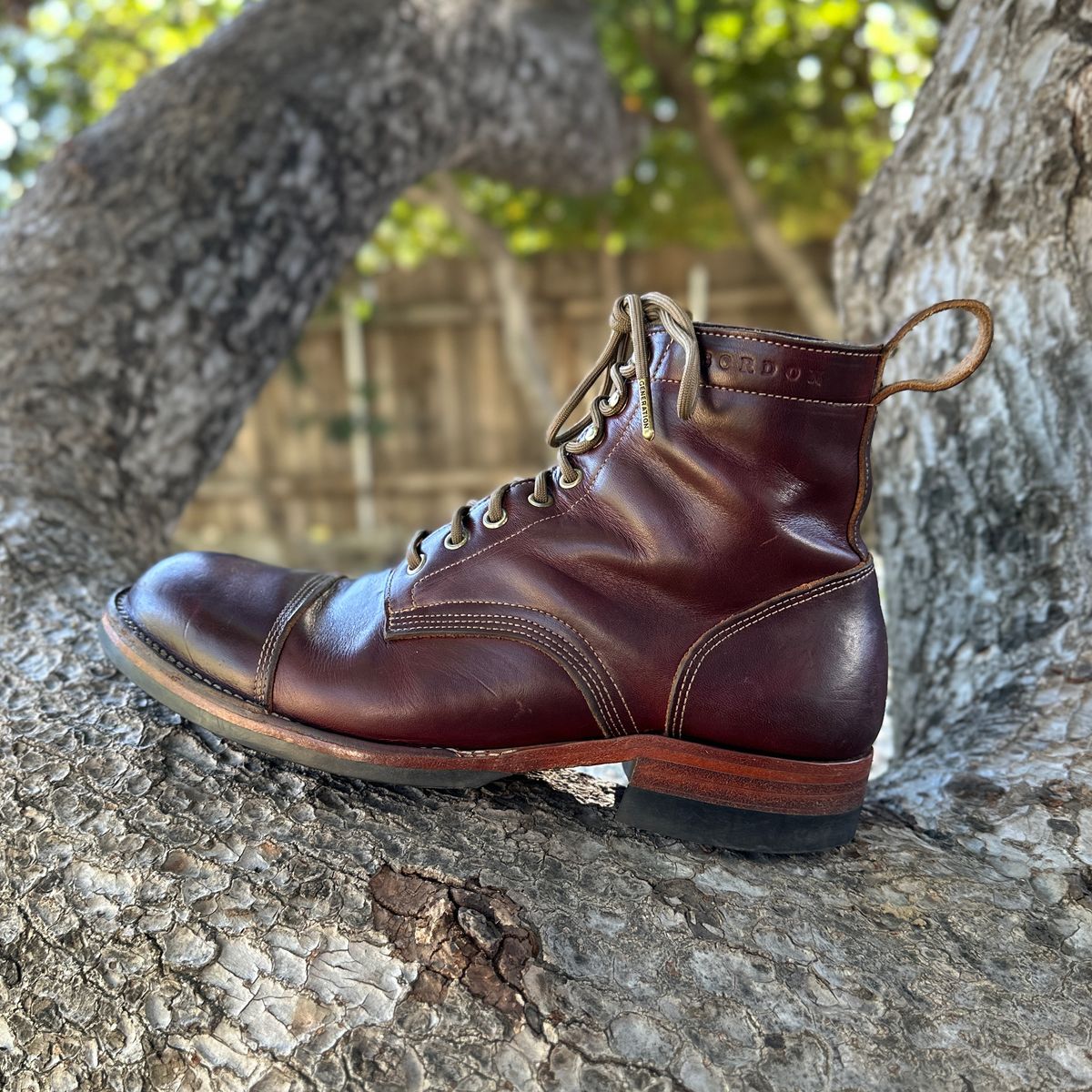 Photo by JB on February 4, 2026 of the Bordon Tukano Boots in Wickett & Craig Chestnut Oiled Latigo.