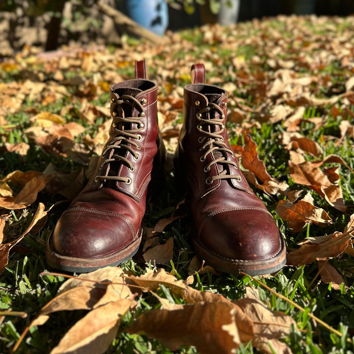Photo by JB on March 2, 2026 of the Bordon Tukano Boots in Wickett & Craig Chestnut Oiled Latigo.