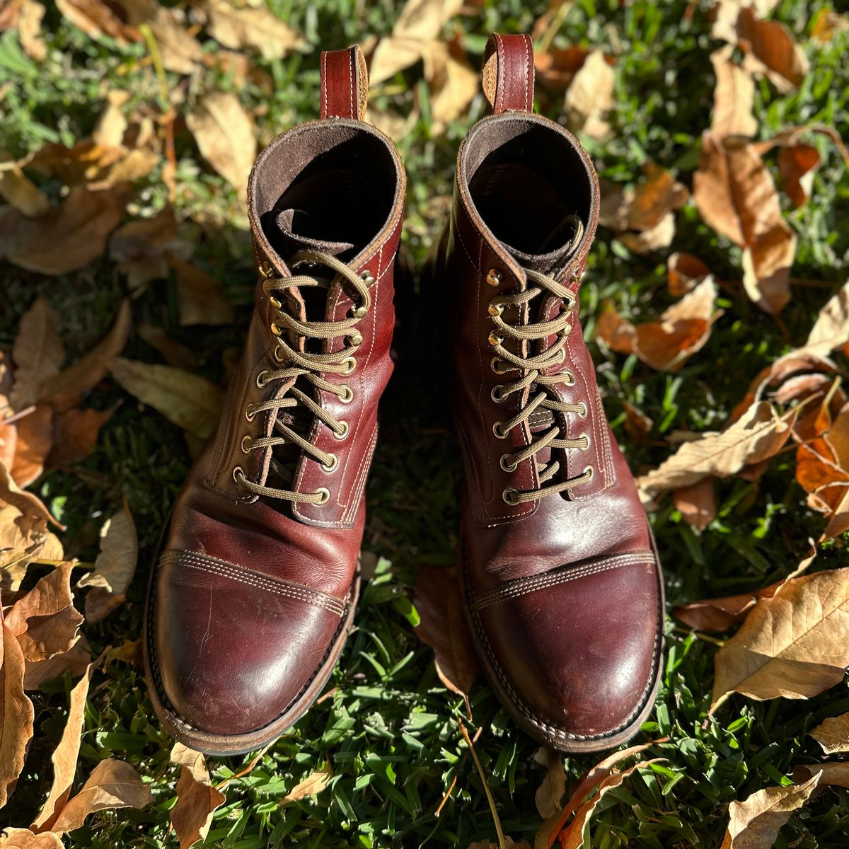 Photo by JB on March 2, 2026 of the Bordon Tukano Boots in Wickett & Craig Chestnut Oiled Latigo.